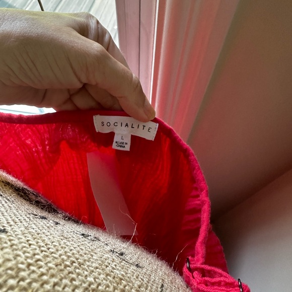 Nordstrom Socialite Belted Midi Summer Dress With Pockets. Size Large. NWT. - Picture 10 of 11